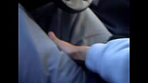 Cock grabbing in mini cab