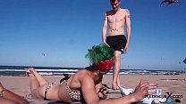 Troia punk scopata sulla spiaggia - Brandy Moloka