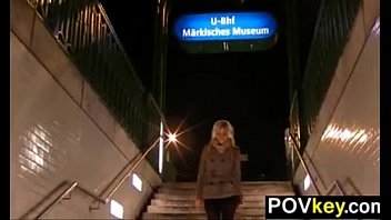 Blonde Chick Fucking In A Subway POV