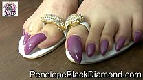 Penelope Black Diamond - Footjob sperm on my toes claws Preview