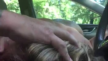 Incredible chick gives dirty car bj