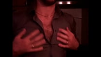 Nippleplay - hairy chest - open shirt