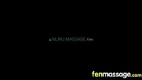 Sexy teen babe sucks and fucks at the massage table 1