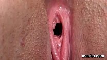 Spicy czech teen opens up her yummy vulva to the extreme
