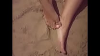 foot fetish in the sand