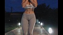 Hot Babe In Yoga Pants Masturbates Outdoors | More at 24cams.net