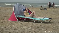 Niederländisch Teen Outdoor Strandmassage Fick