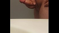 20 Year old chubby dude jerking off