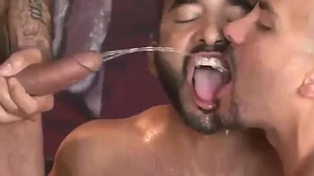 Guy pissing and fucking yummy two little whores