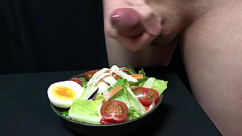 Cumshot on Salad