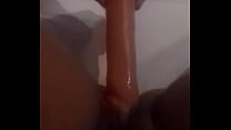 Vibrator in hot wife's pussy