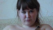 A fat girl in pantyhose and then masturbates