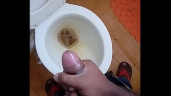 cumshot in the toilet