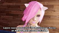 Simpatica sottomessa 3D Teen Girl prende anale in Virtual Game World!