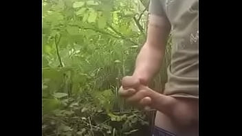big dick cumshot in the woods public