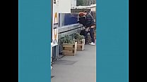 Hackney Downs  man clarting fucking at train station WVMVISION