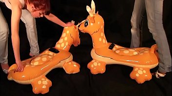 (Balloon Fetish Looner) - Alissainflatables - 18 Alissa and Gia HH stomping on LIL DEER - (@Kaoth)
