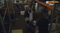 Hot blonde milf pounded in storage room