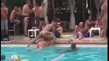 Gay public pool party