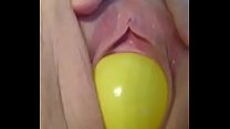 British Chav Ping Pong Pussy Balls Dripping