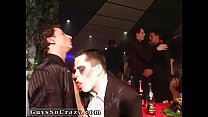 Gay slave as party urinal inciting an obscene fuck-a-thon of the