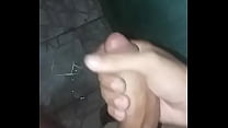 jacking off and cum in the bathroom