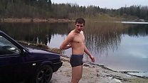 ロシアのアマチュア：全裸水泳