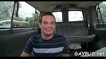 Overflowing of sated cumshots during sexy homosexual fuck