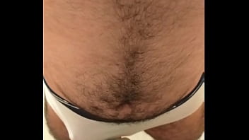 Hairy man boner bulge