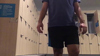 Amateur at the gym locker room (post workout)