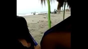 Elena Cruz, Masturbation on the Beach ... Caught.