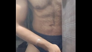 Hot hairy muscular Indian guy solo tease & masturbation