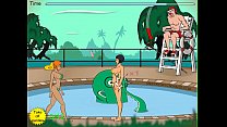 El monstruo Tentáculo a las mujeres en la parte 2 de la piscina