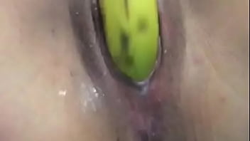 Ex girlfriend masturbating with a banana