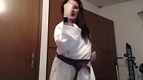 Your girlfriend is a young karateka and she kicks your ass