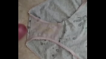 cumshot on my neighbor's panties 2 (wet and very smelly)