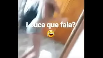 POBRETONA DA BROW HUGE SMELLS 1 KG OF AND DANCES CRAZY IN FRONT OF HER MIRROR WHICH WAS GIVING HIS ASS