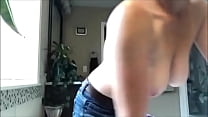 Wife cleaning topless again (comments please )