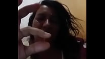 masturbated and showed the gal on her finger