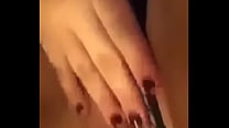 She sticks her fingers in her vagina