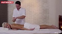Czech Babe Ria Sun gets an intense happy end on the massage table
