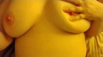 Me playing with my boobs and hard pink nipples