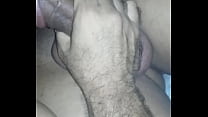 Horn holding lover's cock for wife to suck