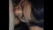She eats my cock all over