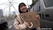 Japanese schoolgirl, Mikoto Mochida is sucking a stranger's cock, uncensored