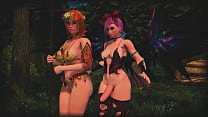 Shemale Fairy scopa Amazon in the Forest - Video animazione 3D Futa Porn