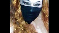 Face mask covered mouth black dildoo