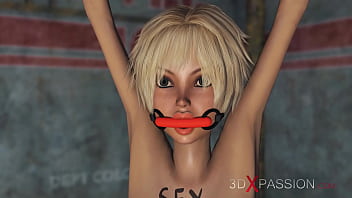 3d dickgirl caliente juega con una rubia transexual cachonda en la zona industrial
