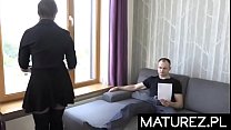 Polish milf - A mature lady from the cooperative