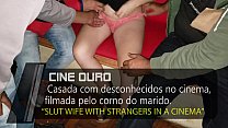 Slut Wife with strangers in a movie theater, the cuckold recordes while is humiliated by her - Cristina Almeida